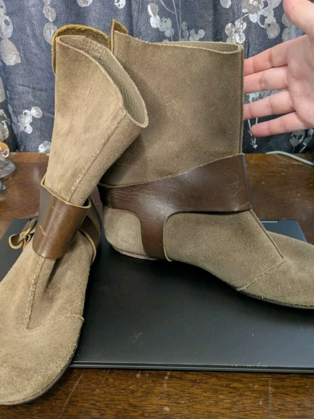Size 9 / 39 Pedro Garcia Viki Brown Leather Suede Harness Boots